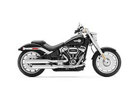Moto Harley Davidson modelo Fat Boy na cor preta
